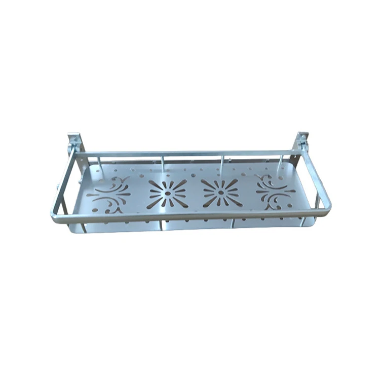 Silver Bathroom Shelves Over Toilet